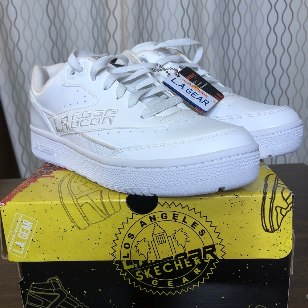 LA Gear Sketchers Hot Shot Low-Top Leather Sneakers Size 9